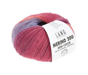 Pelote à tricoter Merino 200 Bébé Color – Lang Yarns - Laine mérinos extrafine multicolore pour layette