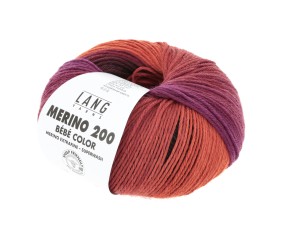 Pelote à tricoter Merino 200 Bébé Color – Lang Yarns - Laine mérinos extrafine multicolore pour layette