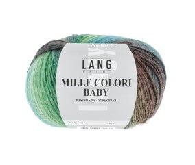Pelote à tricoter MILLE COLORI BABY – Lang Yarns - 100% laine mérinos extrafine aux mille nuances colorées