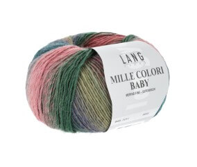 Pelote à tricoter MILLE COLORI BABY – Lang Yarns - 100% laine mérinos extrafine aux mille nuances colorées
