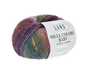 Pelote à tricoter MILLE COLORI BABY – Lang Yarns - 100% laine mérinos extrafine aux mille nuances colorées