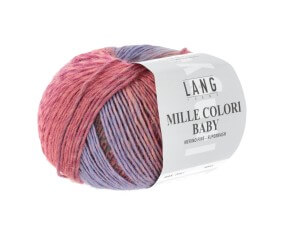 Pelote à tricoter MILLE COLORI BABY – Lang Yarns - 100% laine mérinos extrafine aux mille nuances colorées