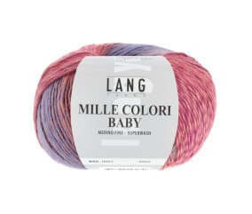 Pelote à tricoter MILLE COLORI BABY – Lang Yarns - 100% laine mérinos extrafine aux mille nuances colorées