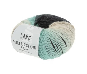 Pelote à tricoter MILLE COLORI BABY – Lang Yarns - 100% laine mérinos extrafine aux mille nuances colorées