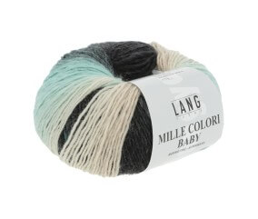 Pelote à tricoter MILLE COLORI BABY – Lang Yarns - 100% laine mérinos extrafine aux mille nuances colorées