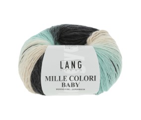 Pelote à tricoter MILLE COLORI BABY – Lang Yarns - 100% laine mérinos extrafine aux mille nuances colorées