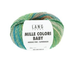 Pelote à tricoter MILLE COLORI BABY – Lang Yarns - 100% laine mérinos extrafine aux mille nuances colorées