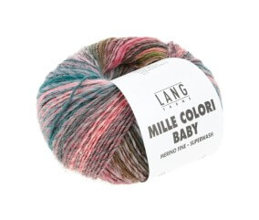 Pelote à tricoter MILLE COLORI BABY – Lang Yarns - 100% laine mérinos extrafine aux mille nuances colorées