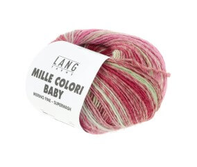 Pelote à tricoter MILLE COLORI BABY – Lang Yarns - 100% laine mérinos extrafine aux mille nuances colorées