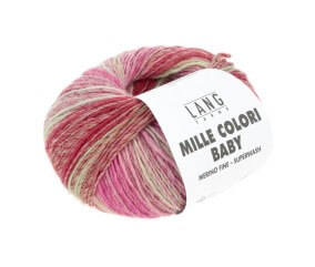 Pelote à tricoter MILLE COLORI BABY – Lang Yarns - 100% laine mérinos extrafine aux mille nuances colorées