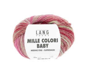 Pelote à tricoter MILLE COLORI BABY – Lang Yarns - 100% laine mérinos extrafine aux mille nuances colorées