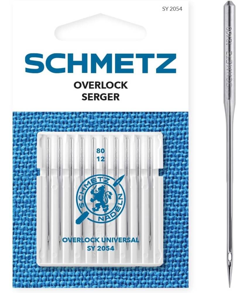 Boîte de 10 Aiguilles pour Surjeteuse et Brodeuse Schmetz | Overlock Universal SY 2054 / 16X75 | Grosseur 80/12 Boîte de 10 Aiguilles pour Surjeteuse et Brodeuse Schmetz | Overlock Universal SY 2054 / 16X75 | Grosseur 80/12