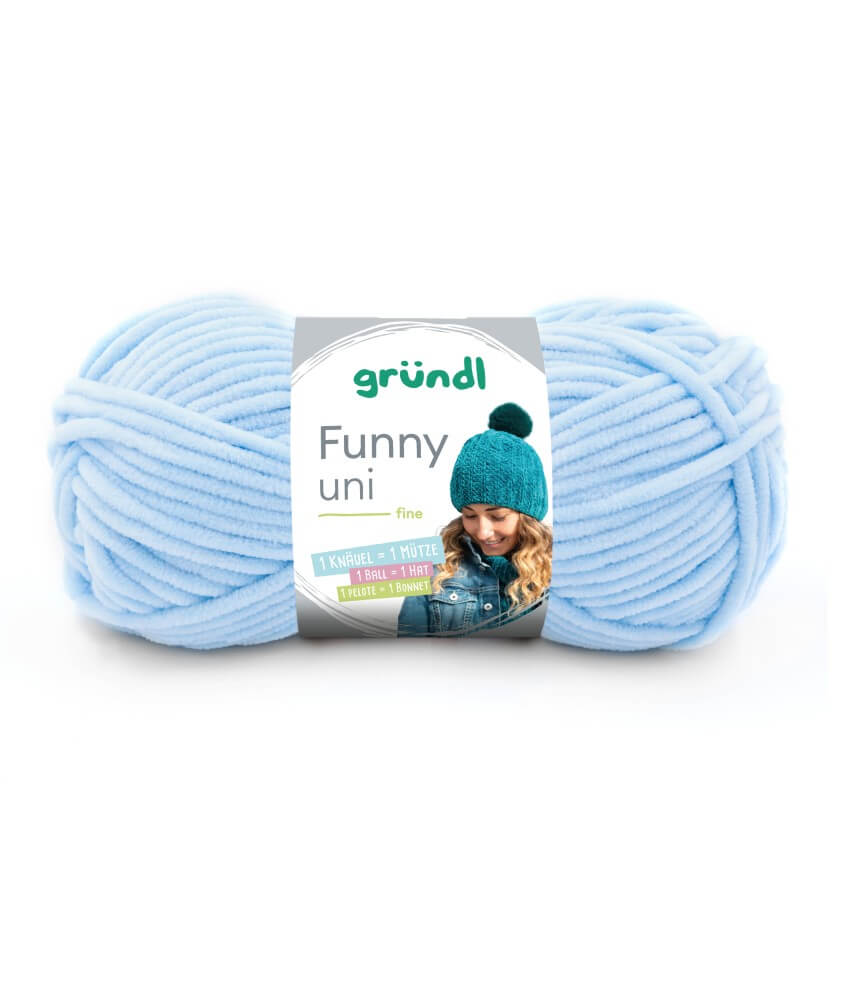 Fil à tricoter effet velour FUNNY - Grundl - 100 Gr - Oeko-Tex