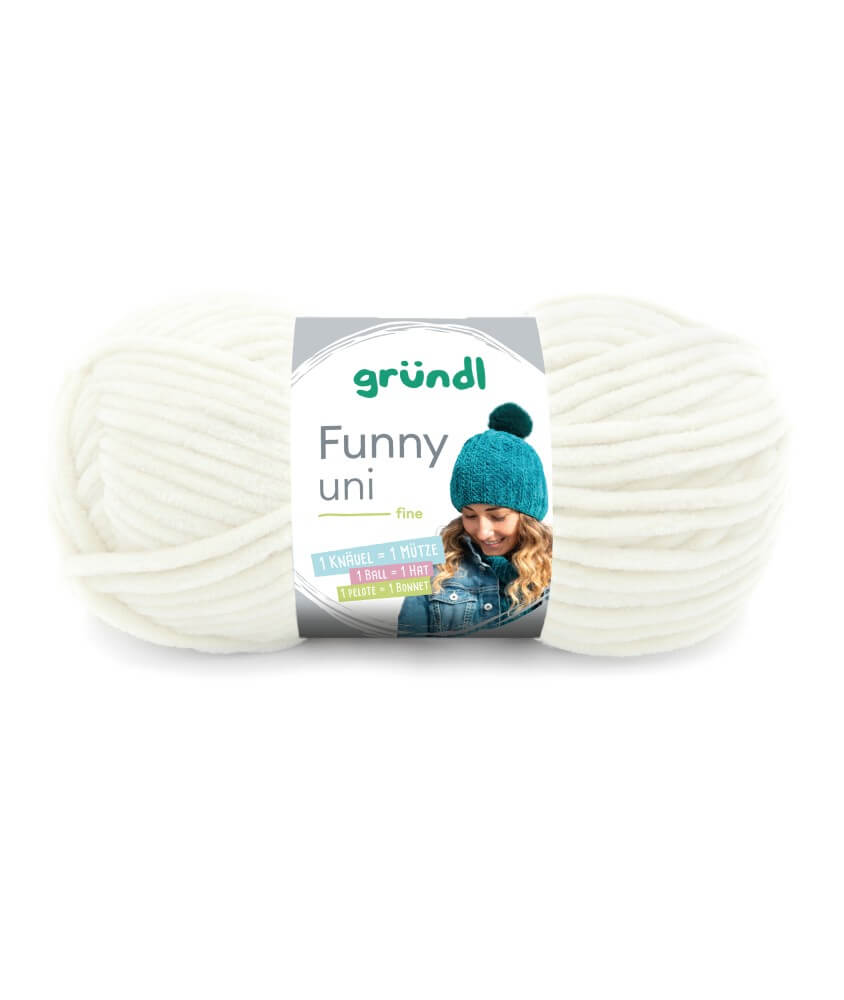 Fil à tricoter effet velour FUNNY - Grundl - 100 Gr - Oeko-Tex