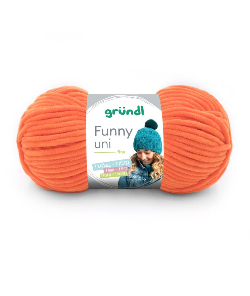 Fil à tricoter effet velour FUNNY - Grundl - 100 Gr - Oeko-Tex
