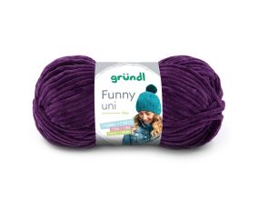 Fil à tricoter effet velour FUNNY - Grundl - 100 Gr - Oeko-Tex