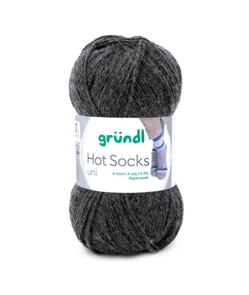 Laine à chaussettes à tricoter HOT SOCKS UNI - Grundl - certifiée Oeko-Tex