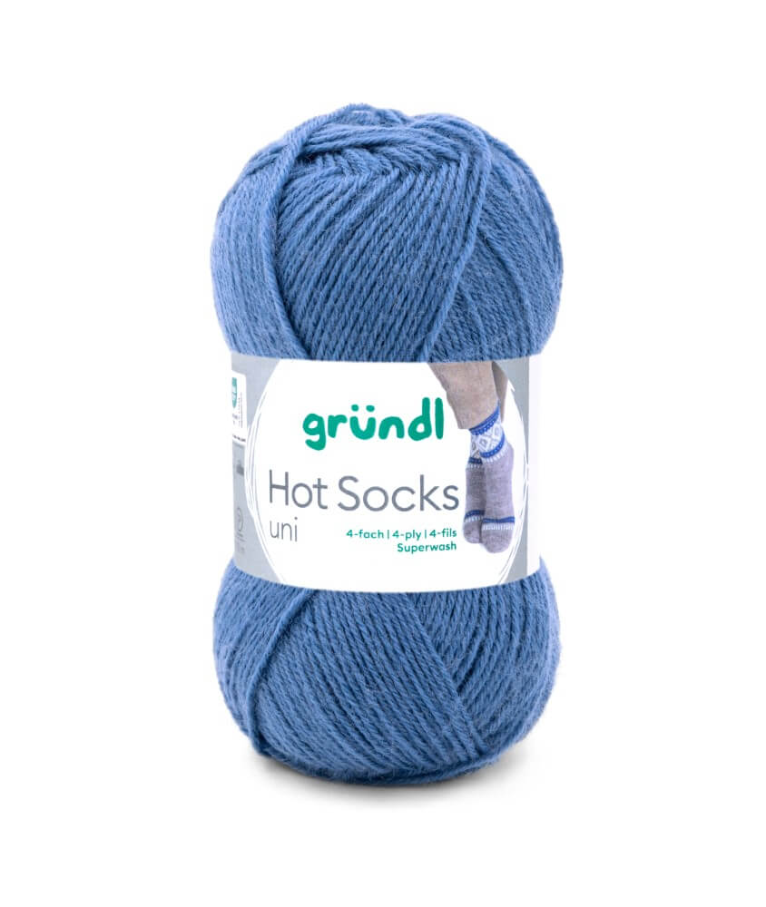 Laine à chaussettes à tricoter HOT SOCKS UNI - Grundl - certifiée Oeko-Tex