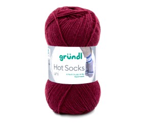 Laine à chaussettes à tricoter HOT SOCKS UNI - Grundl - certifiée Oeko-Tex