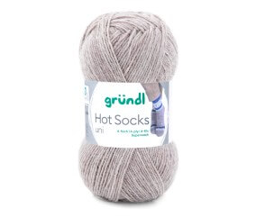 Laine à chaussettes à tricoter HOT SOCKS UNI - Grundl - certifiée Oeko-Tex