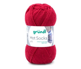 Laine à chaussettes à tricoter HOT SOCKS UNI - Grundl - certifiée Oeko-Tex