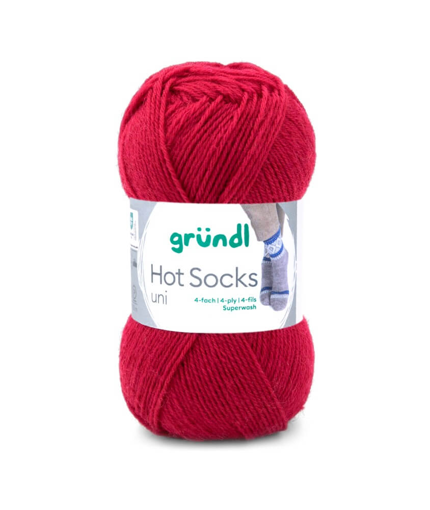 Laine à chaussettes à tricoter HOT SOCKS UNI - Grundl - certifiée Oeko-Tex