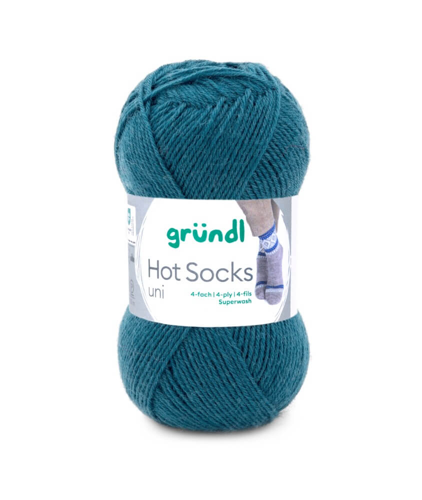 Laine à chaussettes à tricoter HOT SOCKS UNI - Grundl - certifiée Oeko-Tex