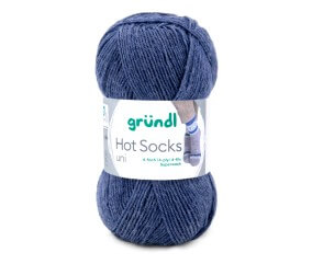 Laine à chaussettes à tricoter HOT SOCKS UNI - Grundl - certifiée Oeko-Tex
