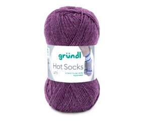 Laine à chaussettes à tricoter HOT SOCKS UNI - Grundl - certifiée Oeko-Tex