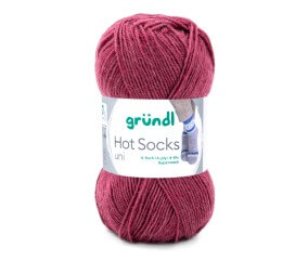 Laine à chaussettes à tricoter HOT SOCKS UNI - Grundl - certifiée Oeko-Tex