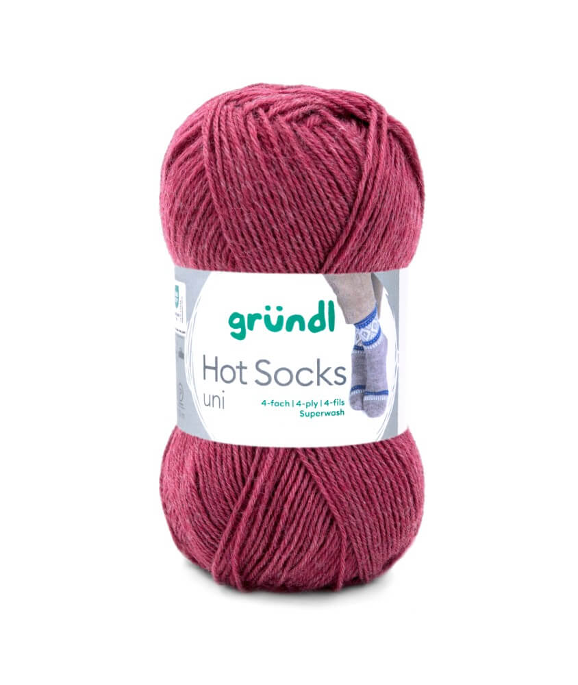 Laine à chaussettes à tricoter HOT SOCKS UNI - Grundl - certifiée Oeko-Tex