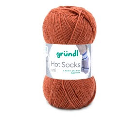 Laine à chaussettes à tricoter HOT SOCKS UNI - Grundl - certifiée Oeko-Tex