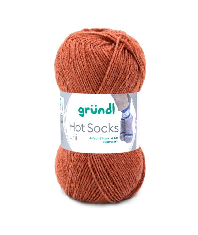 Laine à chaussettes à tricoter HOT SOCKS UNI - Grundl - certifiée Oeko-Tex
