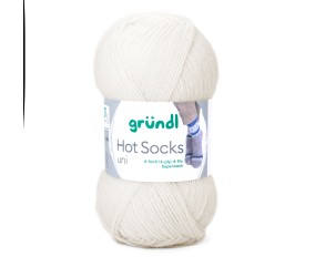 Laine à chaussettes à tricoter HOT SOCKS UNI - Grundl - certifiée Oeko-Tex