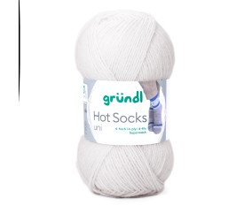 Laine à chaussettes à tricoter HOT SOCKS UNI - Grundl - certifiée Oeko-Tex