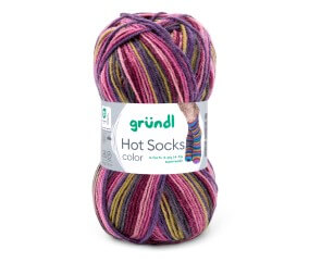 Laine à chaussettes à tricoter HOT SOCKS COLOR - Grundl - certifiée Oeko-Tex