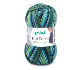 Laine à chaussettes à tricoter HOT SOCKS COLOR - Grundl - certifiée Oeko-Tex