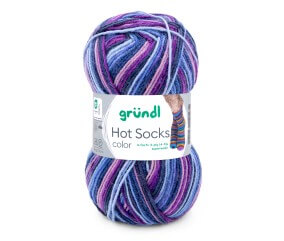 Laine à chaussettes à tricoter HOT SOCKS COLOR - Grundl - certifiée Oeko-Tex