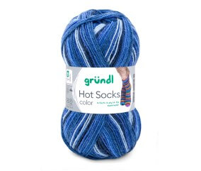 Laine à chaussettes à tricoter HOT SOCKS COLOR - Grundl - certifiée Oeko-Tex