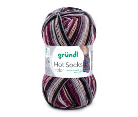 Laine à chaussettes à tricoter HOT SOCKS COLOR - Grundl - certifiée Oeko-Tex