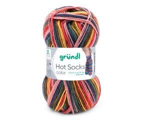 Laine à chaussettes à tricoter HOT SOCKS COLOR - Grundl - certifiée Oeko-Tex