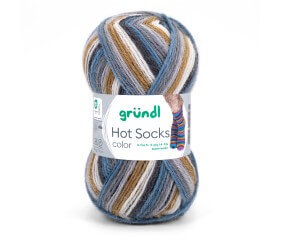 Laine à chaussettes à tricoter HOT SOCKS COLOR - Grundl - certifiée Oeko-Tex
