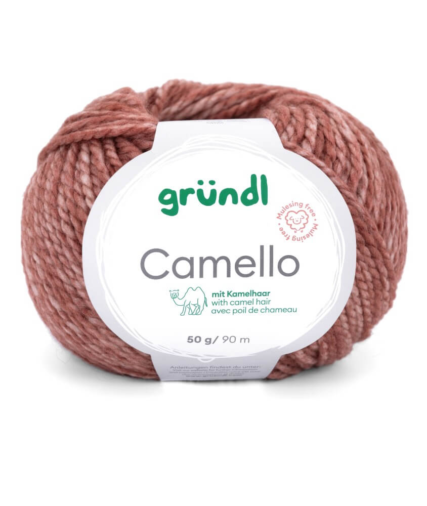 Pelote de Laine Mérinos et Chameau CAMELLO de Gründl – Fil Naturel Doux et Thermorégulateur