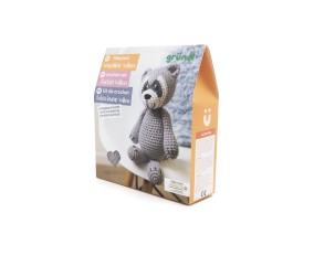 Kit de Crochet Gründl – Wilma le Raton Laveur - Tout inclus pour créer une peluche adorable