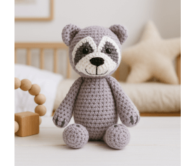 Kit de Crochet Gründl – Wilma le Raton Laveur - Tout inclus pour créer une peluche adorable