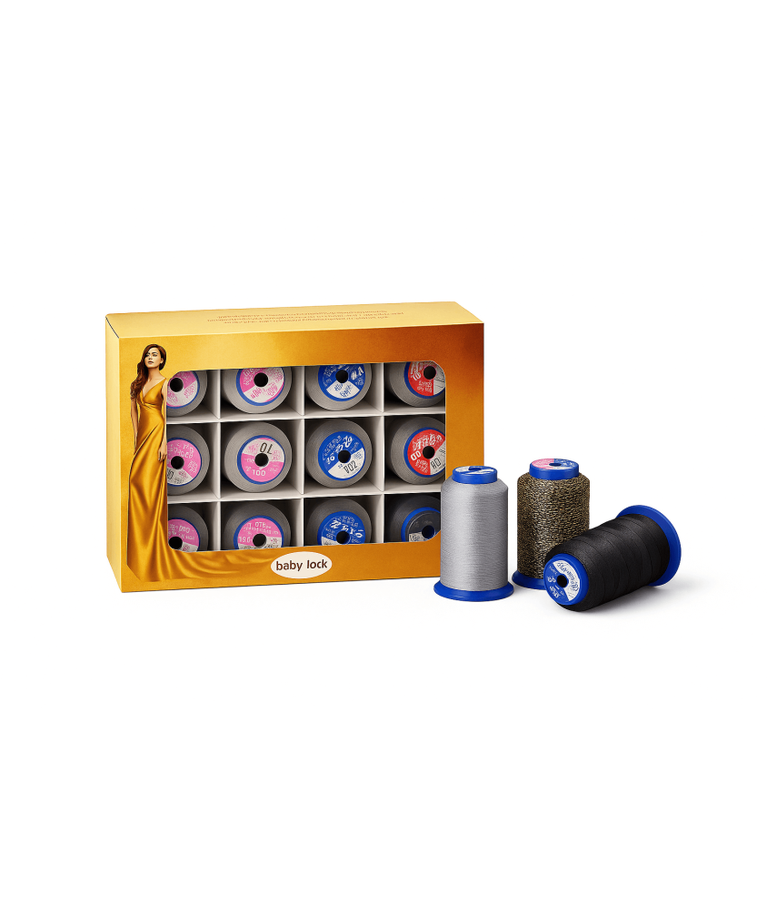 Boite de 12 cônes Fujix pour surjeteuse – Baby Lock - Gris
