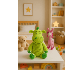 Kit de crochet Gründl Dieter le Dino – Créez votre dinosaure au crochet facilement