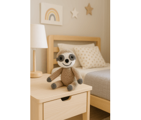 Kit de crochet Gründl Fred le Paresseux – Créez votre paresseux amigurumi en 100 % coton