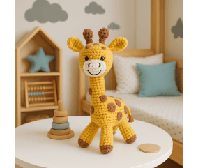 Kit de crochet Gründl Gina la Girafe – Créez votre girafe amigurumi en 100 % coton