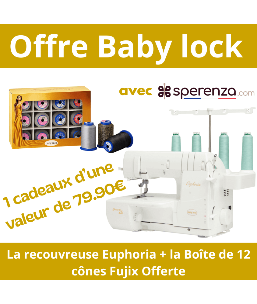 Offre spéciale cadeaux Recouvreuse EUPHORIA - Baby Lock - Garantie 5 ans Offre spéciale cadeaux Recouvreuse EUPHORIA - Baby Lock - Garantie 5 ans